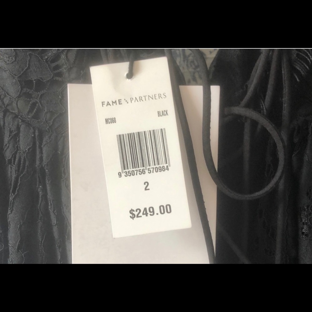 Fame and Partners Black Lace Midi Dress - Picture 2 of 5